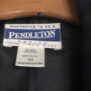 Pendleton Petite Black Watch Tartan plaid blazer